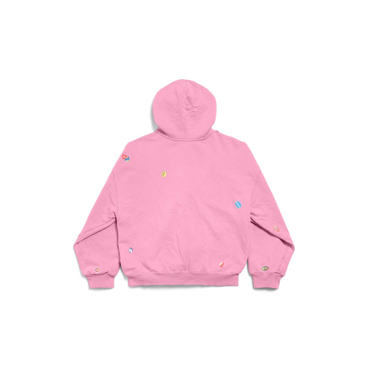 BALENCIAGA Women's Fruity Zip-up Hoodie Regular Fit in Grey