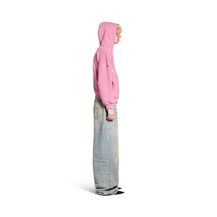 BALENCIAGA Women's Fruity Zip-up Hoodie Regular Fit in Grey