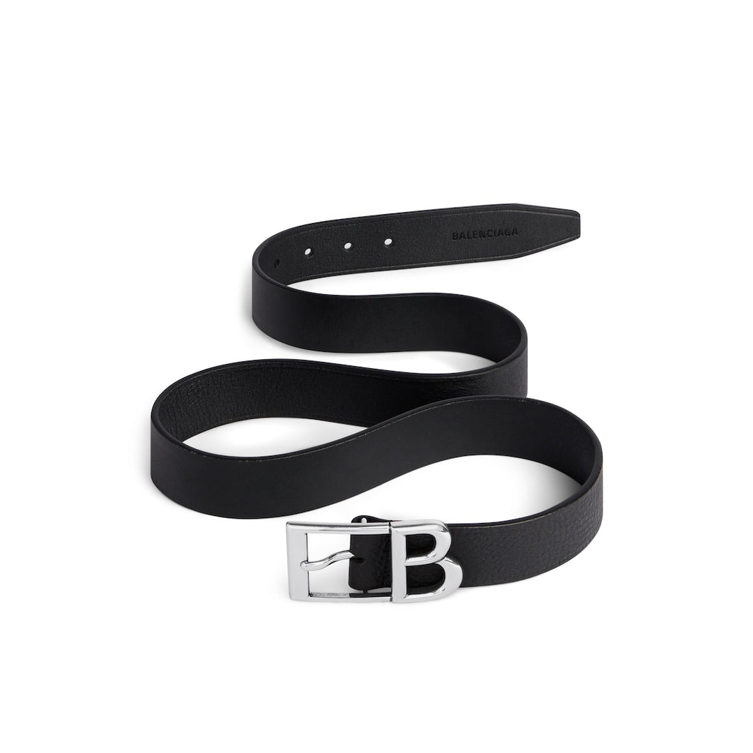 BALENCIAGA Men's Classic B Belt in Black