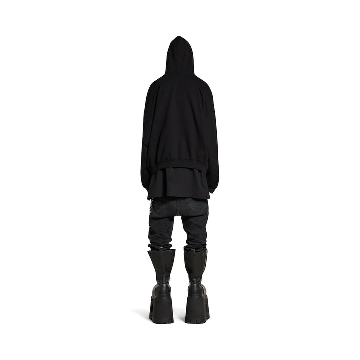 BALENCIAGA MEN'S BB GARDEROBE HOODIE LARGE FIT