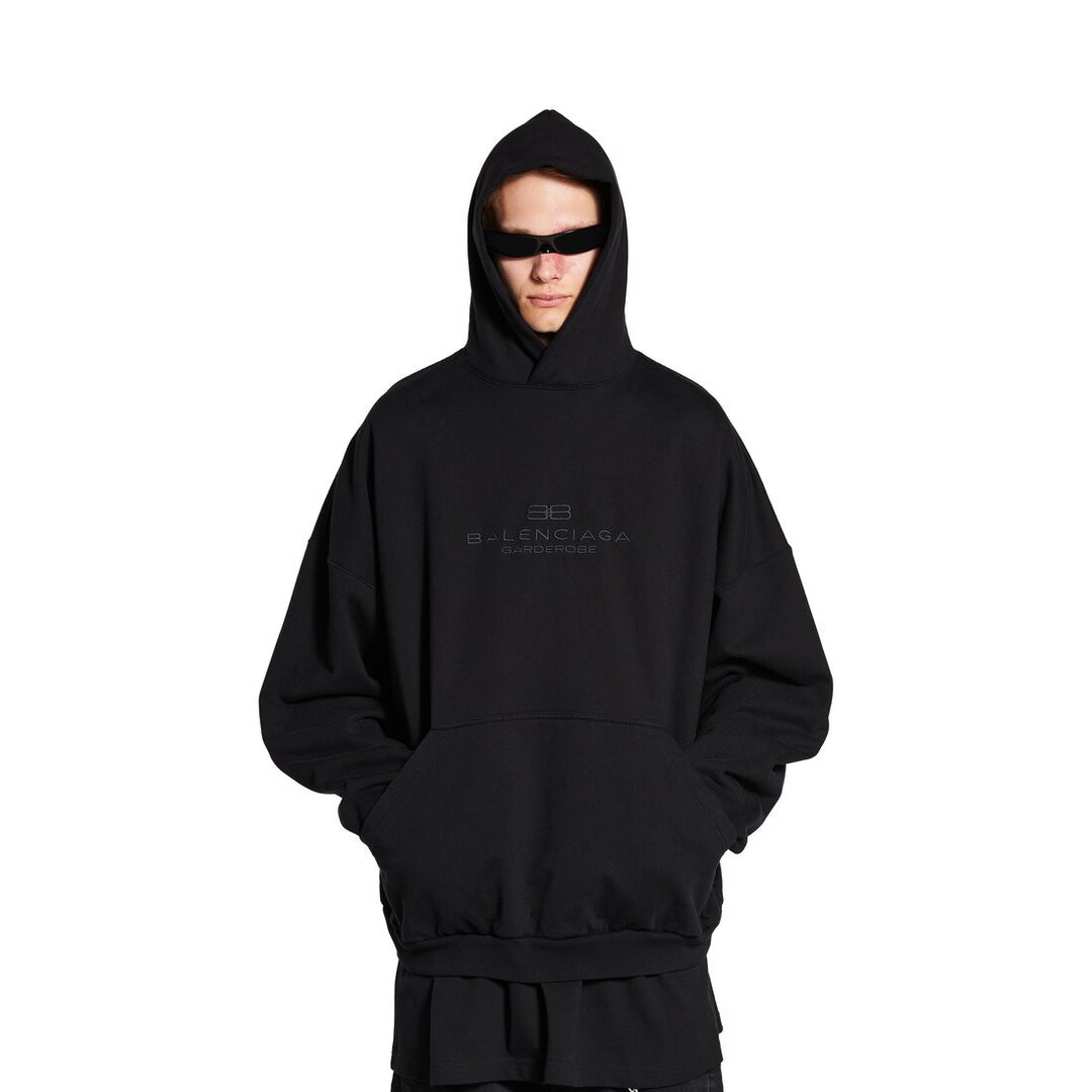 BALENCIAGA MEN'S BB GARDEROBE HOODIE LARGE FIT