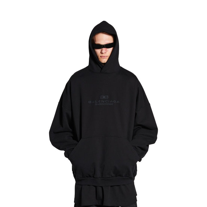 BALENCIAGA MEN'S BB GARDEROBE HOODIE LARGE FIT