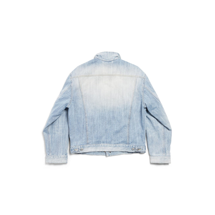 BALENCIAGA Women's Standing Collar Jacket in Light Blue
