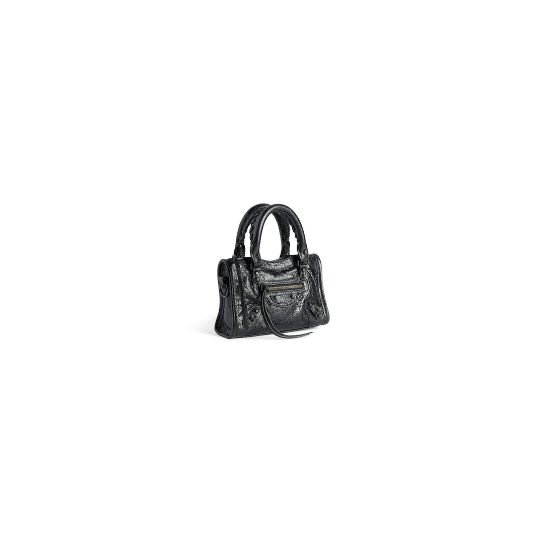 BALENCIAGA WOMEN'S LE CITY BAG NANO IN GRANNY GREEN