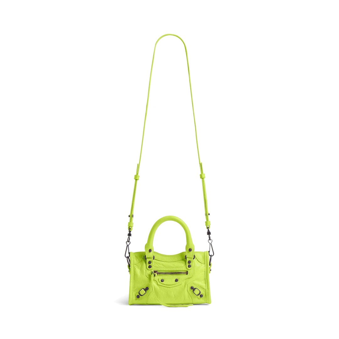 BALENCIAGA WOMEN'S LE CITY BAG NANO IN GRANNY GREEN