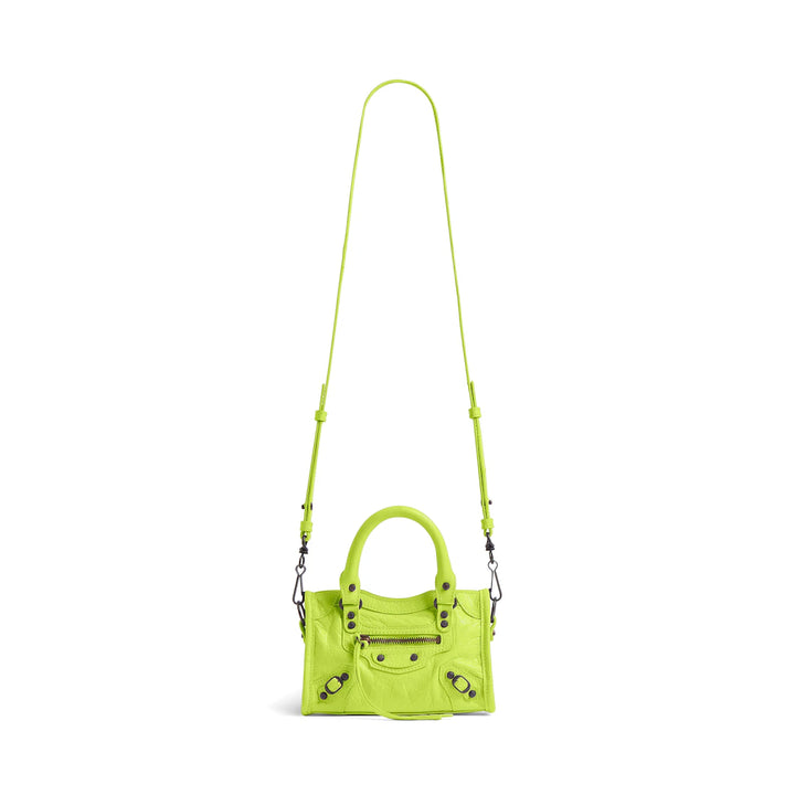 BALENCIAGA WOMEN'S LE CITY BAG NANO IN GRANNY GREEN