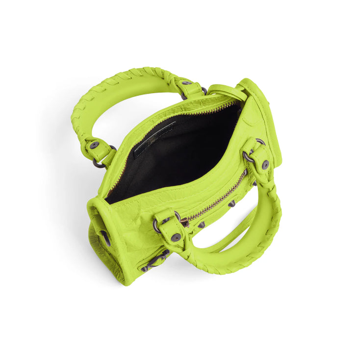 BALENCIAGA WOMEN'S LE CITY BAG NANO IN GRANNY GREEN