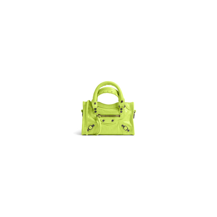 BALENCIAGA WOMEN'S LE CITY BAG NANO IN GRANNY GREEN