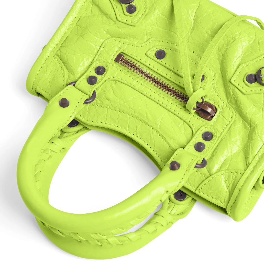 BALENCIAGA WOMEN'S LE CITY BAG NANO IN GRANNY GREEN