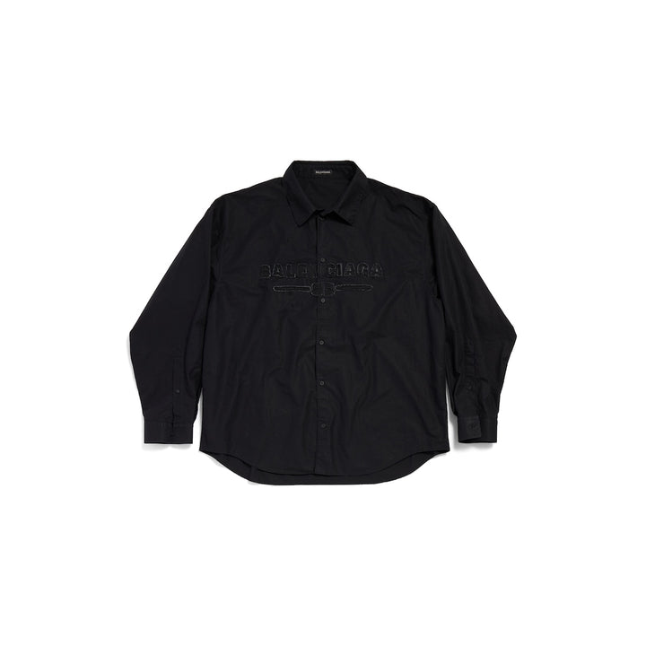 BALENCIAGA Men's Minimal Shirt Oversized in Black
