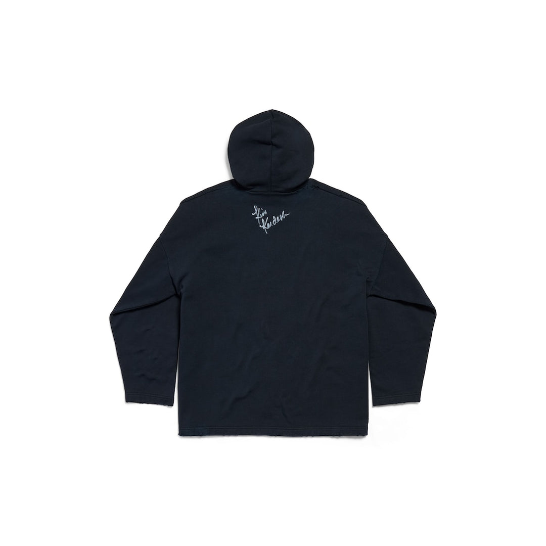 BALENCIAGA  Kim K No Rib Hoodie in Faded Black