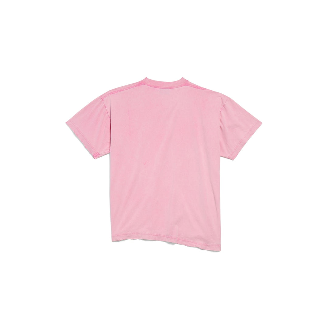 BALENCIAGA Laurel Classic Boxy T-shirt in Baby Pink