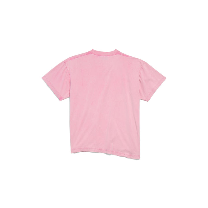 BALENCIAGA Laurel Classic Boxy T-shirt in Baby Pink