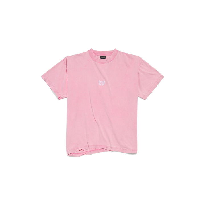 BALENCIAGA Laurel Classic Boxy T-shirt in Baby Pink
