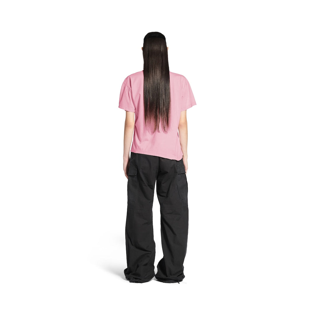 BALENCIAGA Laurel Classic Boxy T-shirt in Baby Pink
