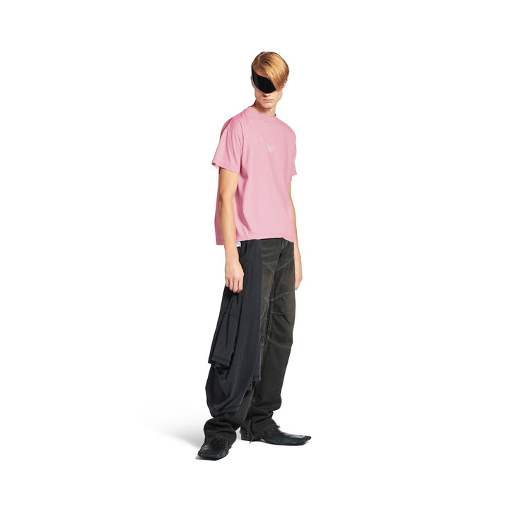 BALENCIAGA Laurel Classic Boxy T-shirt in Baby Pink
