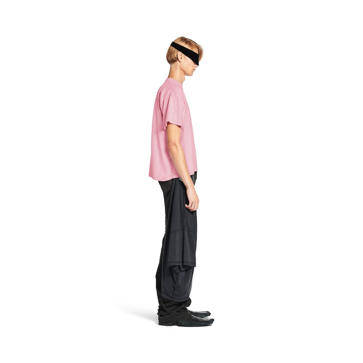 BALENCIAGA Laurel Classic Boxy T-shirt in Baby Pink
