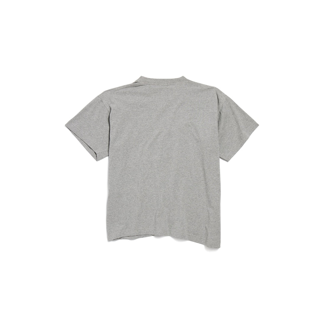 BALENCIAGA Ceo Team Logo Boxy T-shirt in Heather Grey