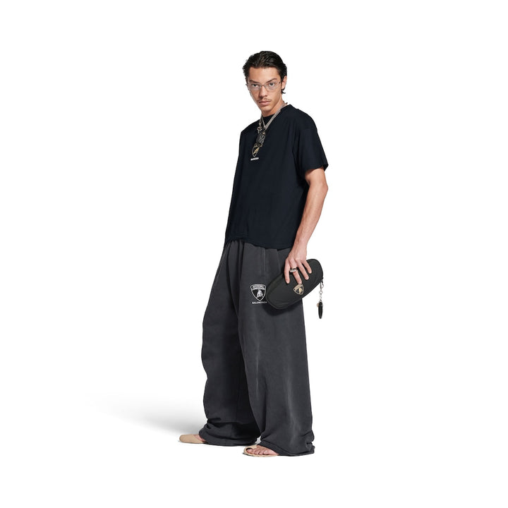 BALENCIAGA Men's Balenciaga I Automobili Lamborghini Oversized Sweatpants in Black Faded