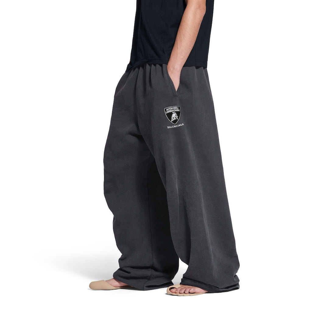 BALENCIAGA Men's Balenciaga I Automobili Lamborghini Oversized Sweatpants in Black Faded