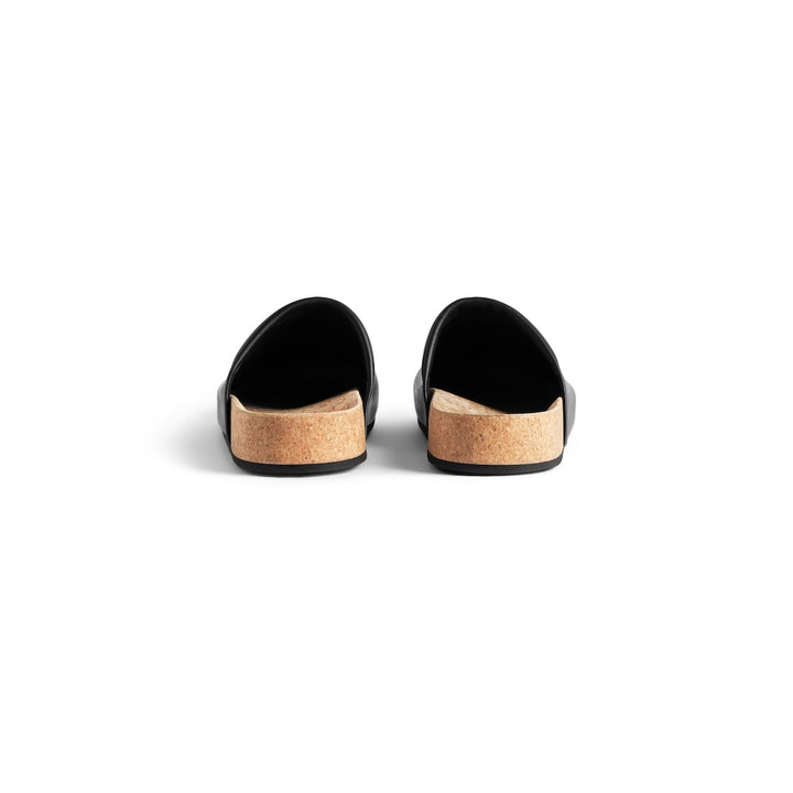 BALENCIAGA Men's Balenciaga I Scholl Flat Mule in Black