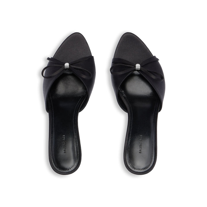 BALENCIAGA Women's Knife Bow Sandal in Black/silver