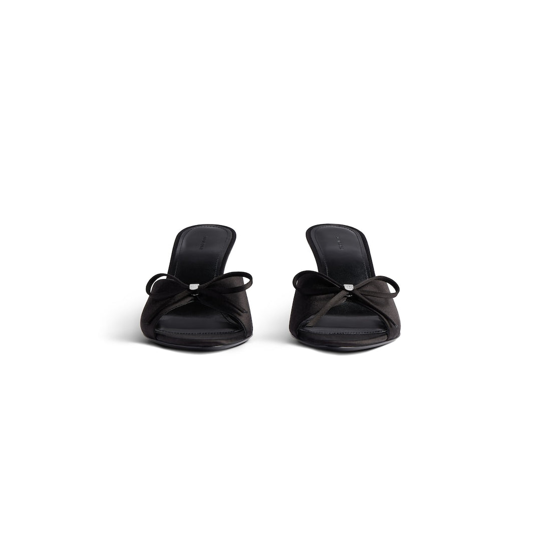 BALENCIAGA Women's Knife Bow Sandal in Black/silver