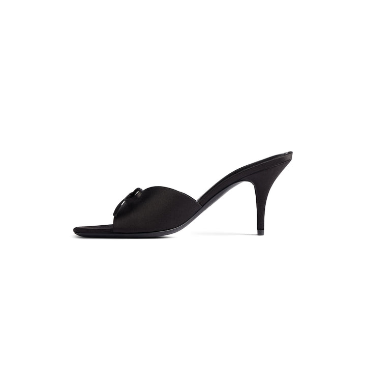 BALENCIAGA Women's Knife Bow Sandal in Black/silver