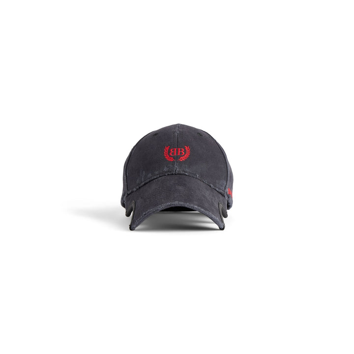 BALENCIAGA  Laurel Classic Cap in Faded Black/red
