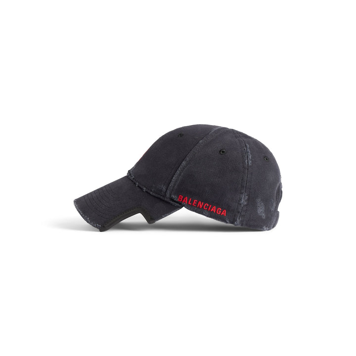 BALENCIAGA  Laurel Classic Cap in Faded Black/red