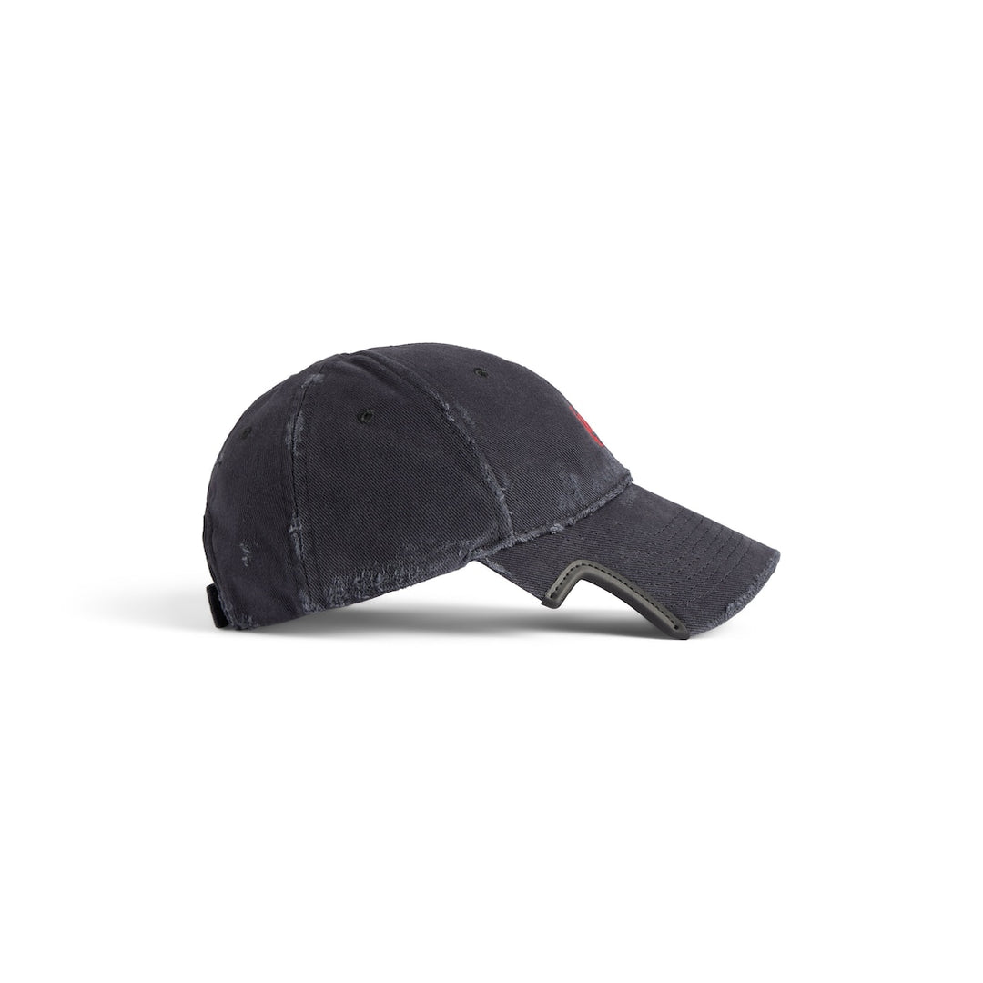 BALENCIAGA  Laurel Classic Cap in Faded Black/red