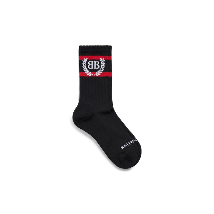 BALENCIAGA Laurel Classic Socks in Black/red