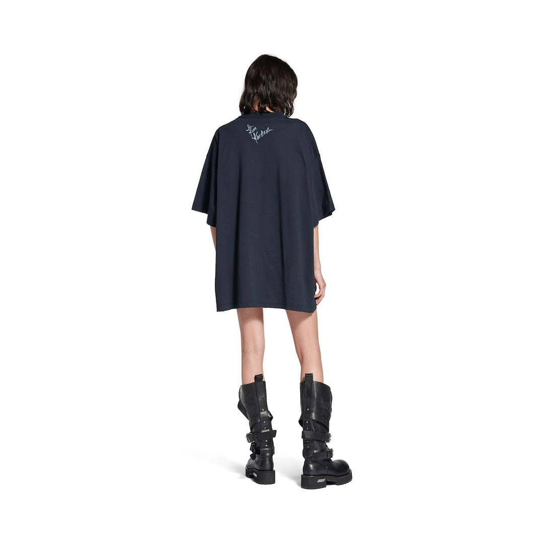 BALENCIAGA Kim K Oversized T-shirt in Faded Black