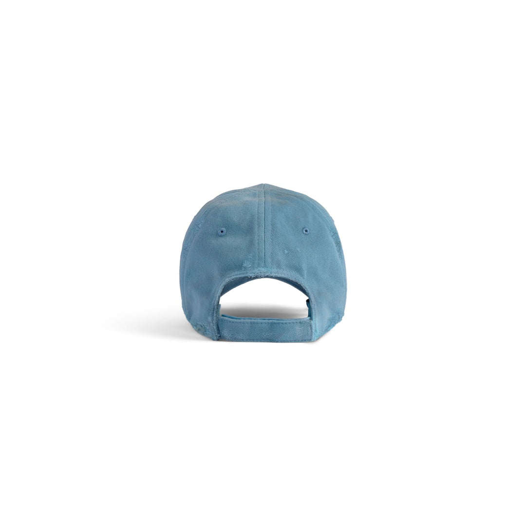 BALENCIAGA International Cap in Grey Blue