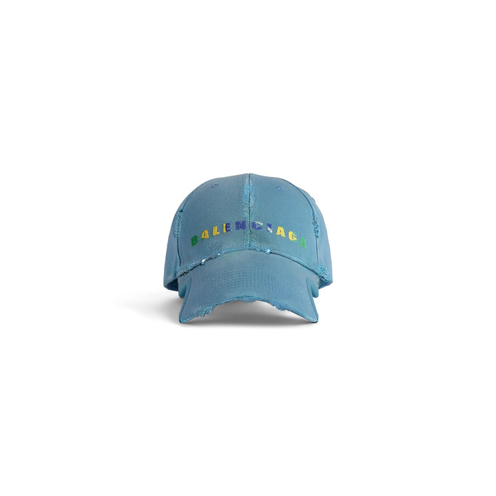 BALENCIAGA International Cap in Grey Blue