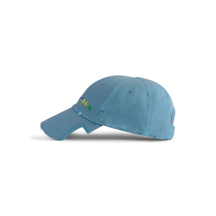 BALENCIAGA International Cap in Grey Blue
