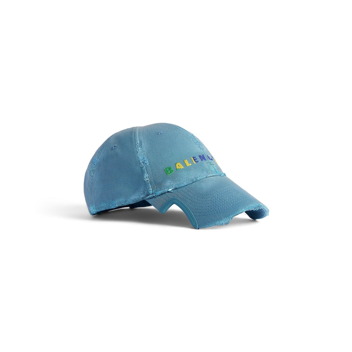 BALENCIAGA International Cap in Grey Blue