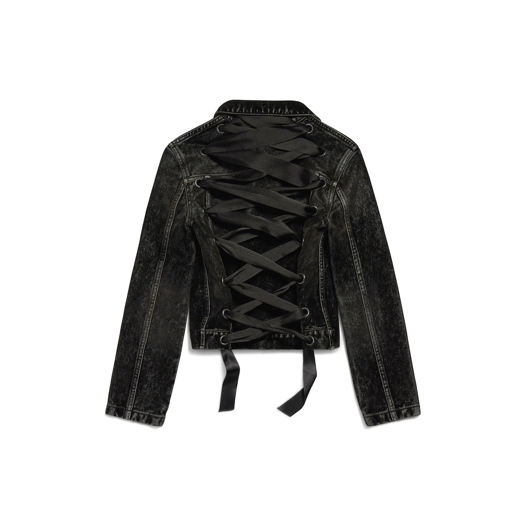 BALENCIAGA Women's Lace-up Jacket in Black