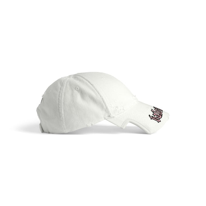 BALENCIAGA Blackletter Script Cap in Black Faded