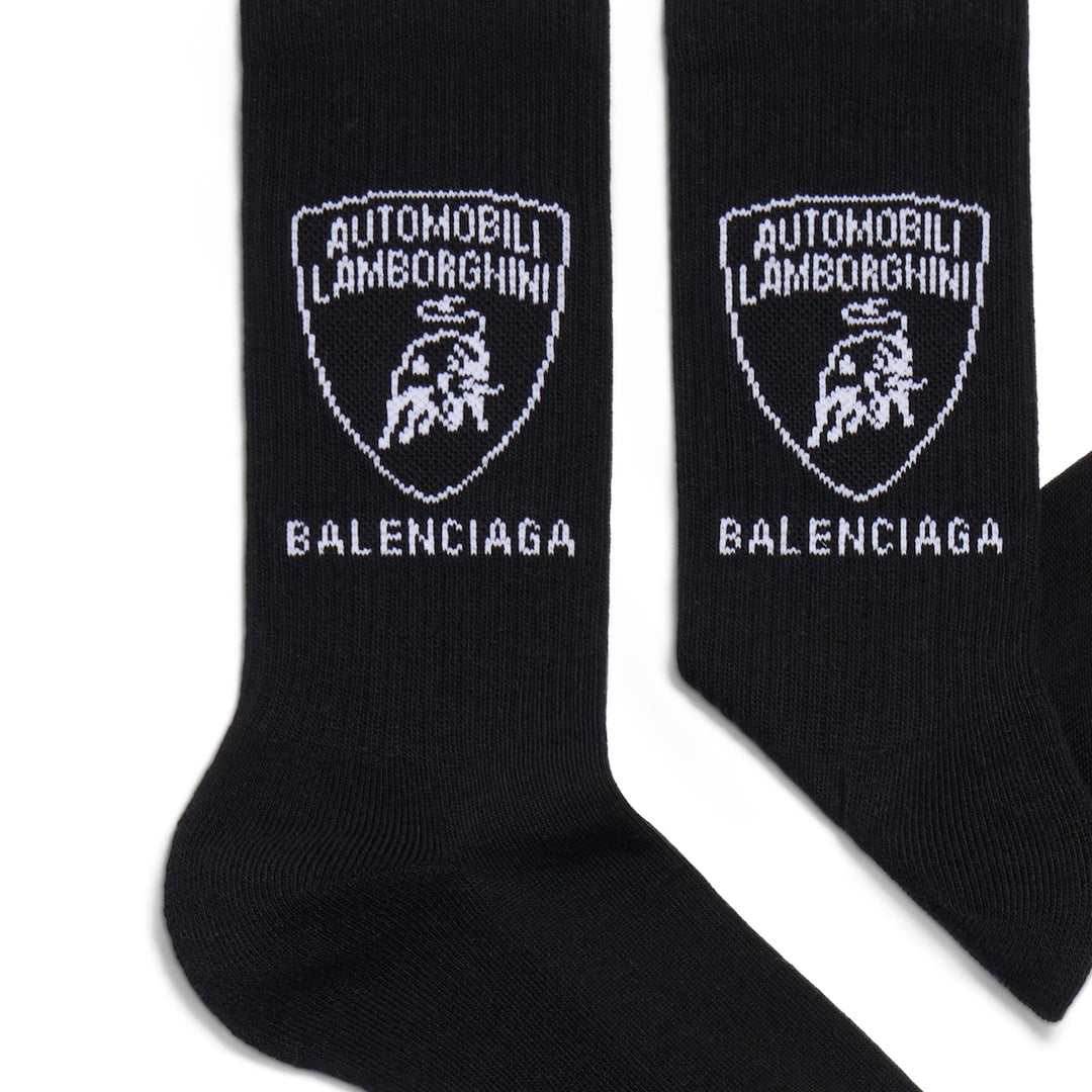 BALENCIAGA Men's Balenciaga I Automobili Lamborghini Socks in Black/white