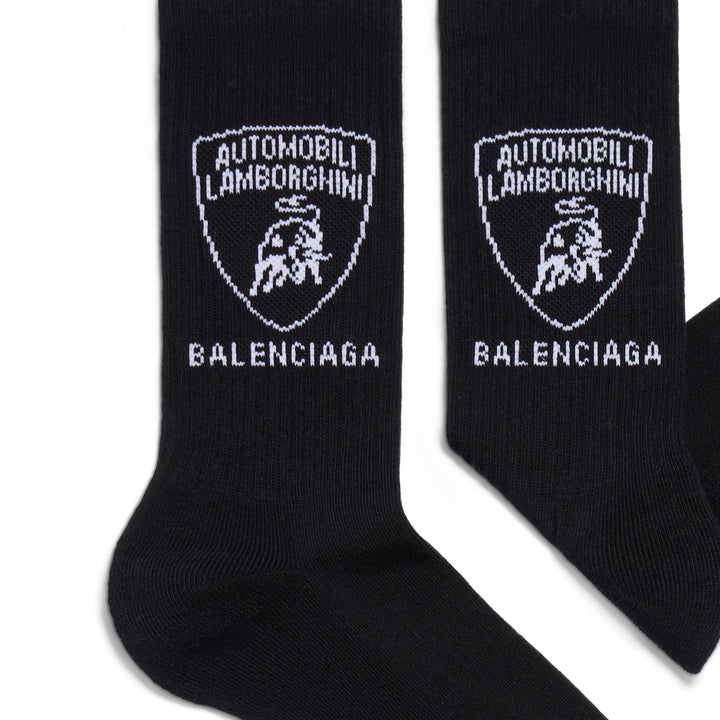 BALENCIAGA Men's Balenciaga I Automobili Lamborghini Socks in Black/white