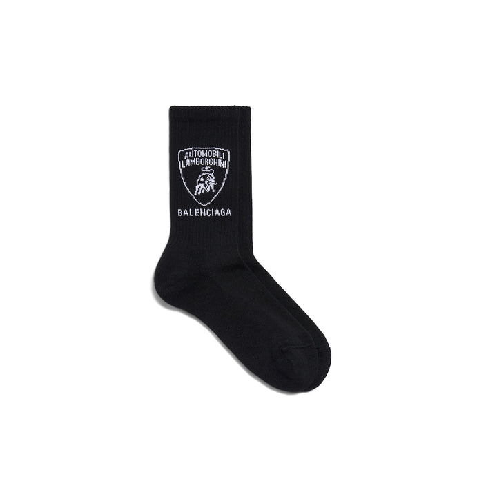 BALENCIAGA Men's Balenciaga I Automobili Lamborghini Socks in Black/white
