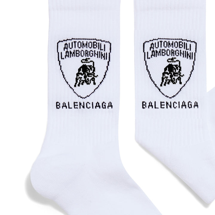 BALENCIAGA Men's Balenciaga I Automobili Lamborghini Socks in Black/white