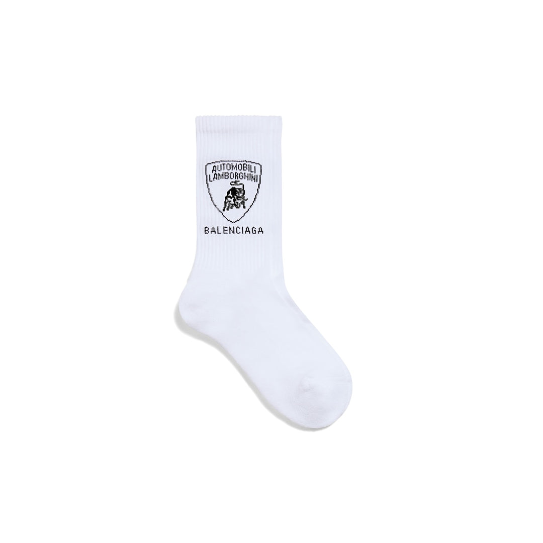 BALENCIAGA Men's Balenciaga I Automobili Lamborghini Socks in Black/white