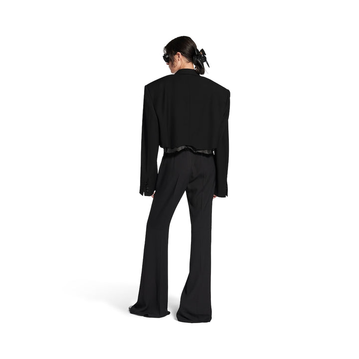 BALENCIAGA Women's Cut Off Single Breasted Jacket in Black