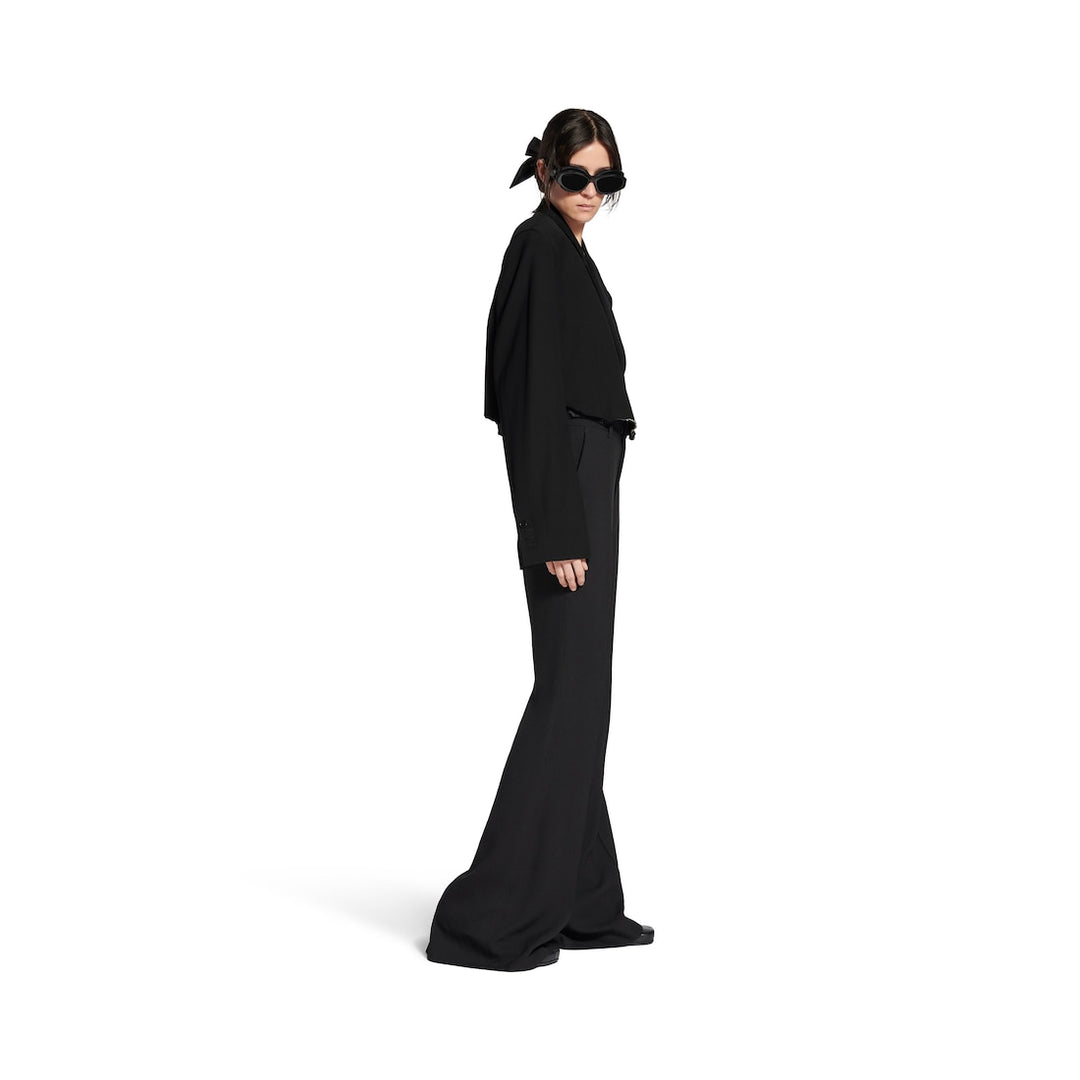 BALENCIAGA Women's Cut Off Single Breasted Jacket in Black