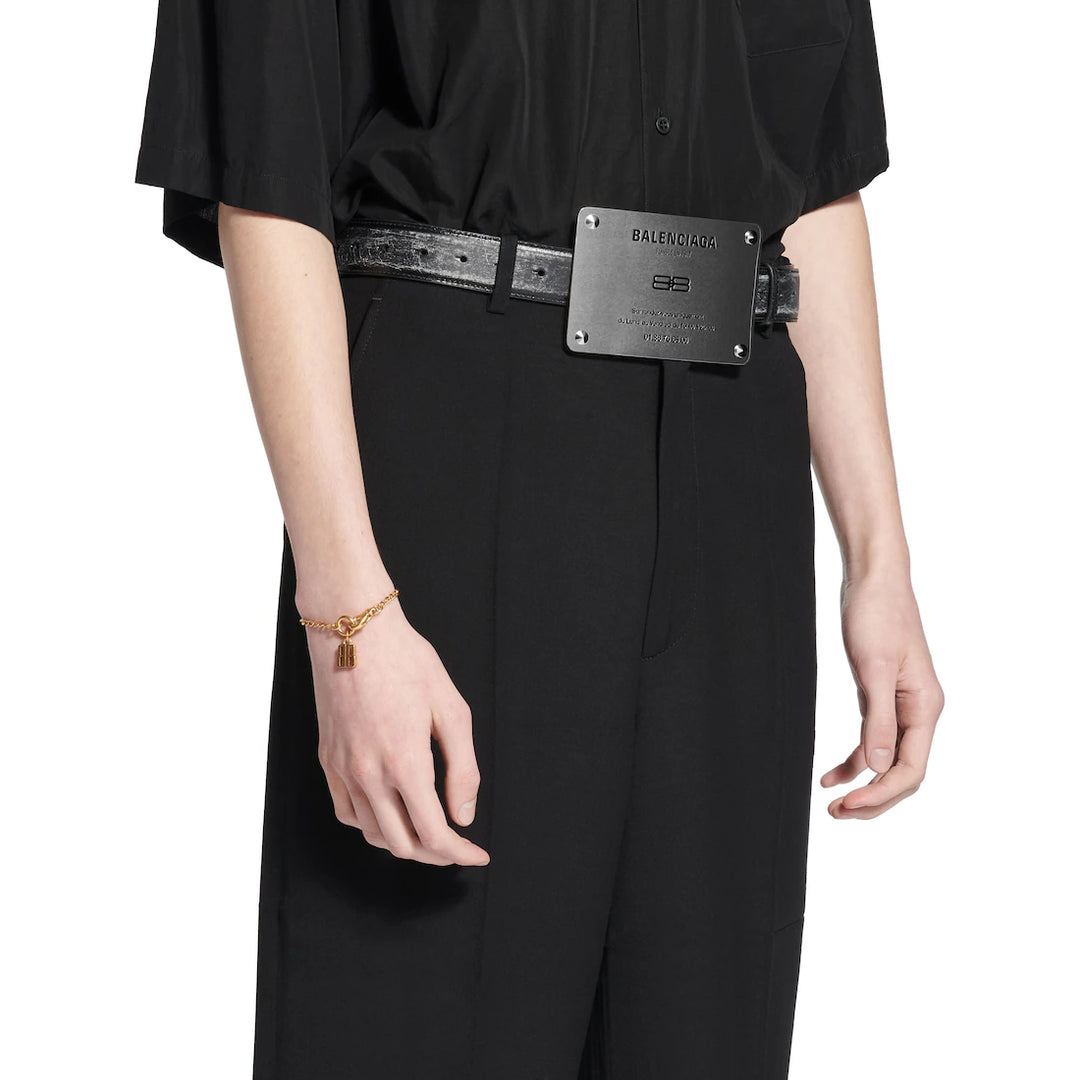 BALENCIAGA NANO THIN BRACELET IN GOLD