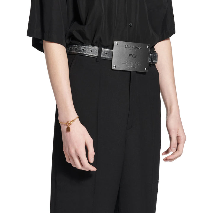 BALENCIAGA NANO THIN BRACELET IN GOLD