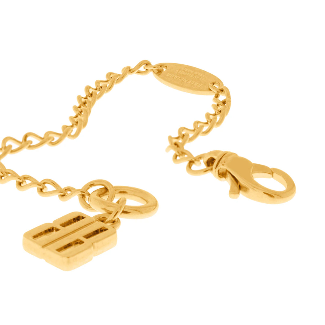 BALENCIAGA NANO THIN BRACELET IN GOLD