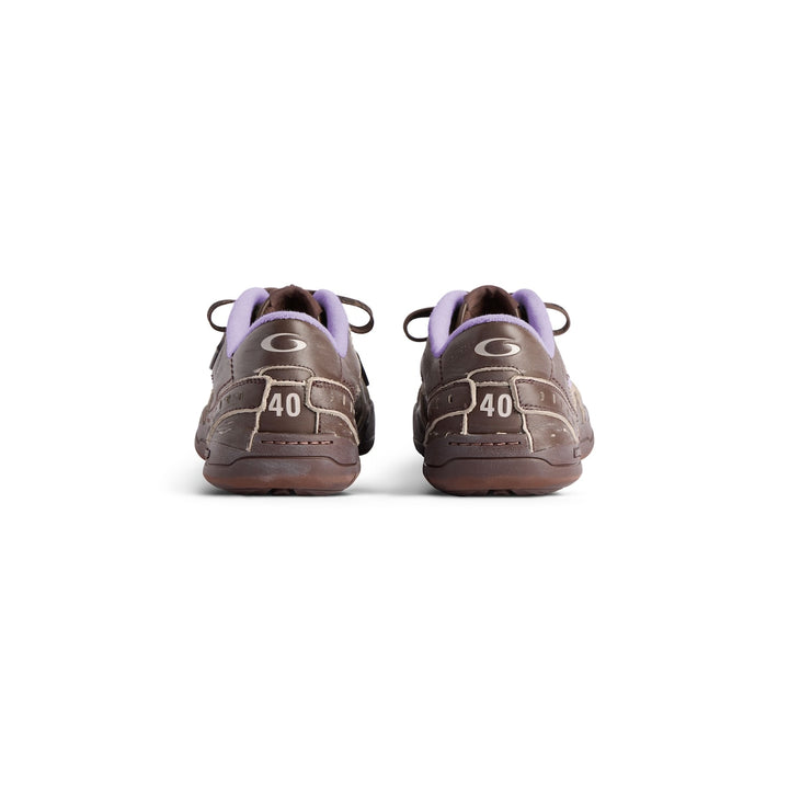 BALENCIAGA Women's Hamptons Medium Worn-out Sneaker in Brown/lilac